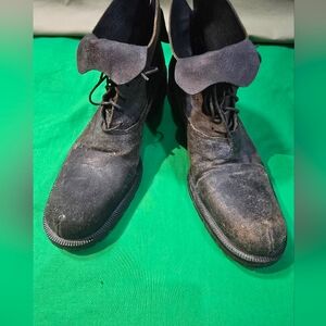 Xel-Ha Women Black Granny Boots Size 10.5 Made in Italy